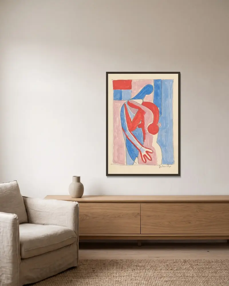 Hug von Mikuláš Galanda gerahmt an einer Wand