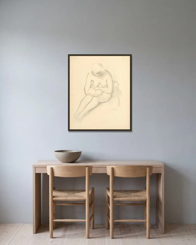 Čítajúca von Mikuláš Galanda gerahmt an einer Wand