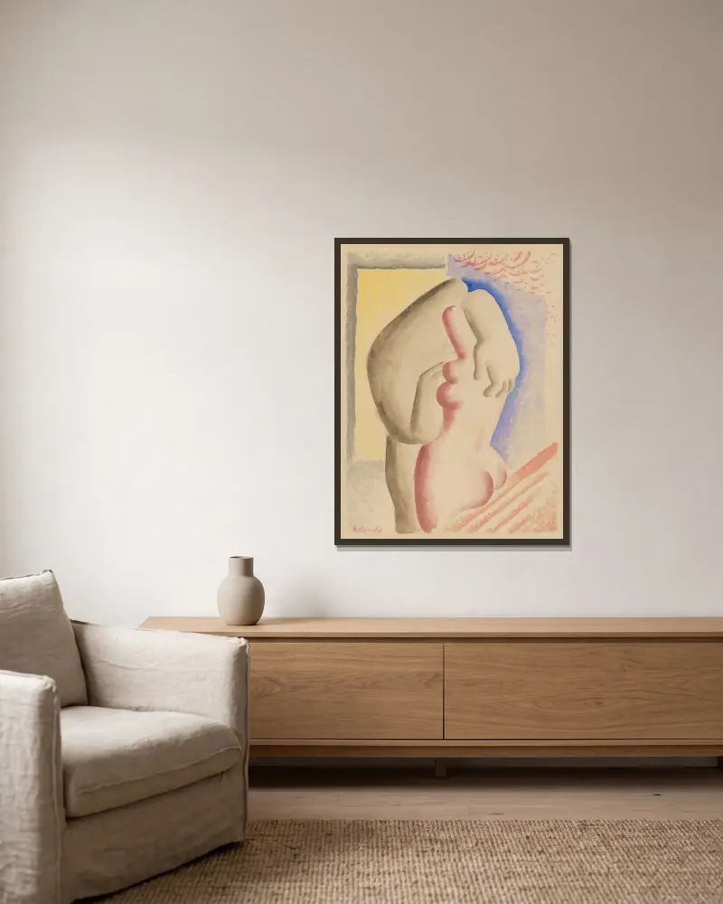 Lovers von Mikuláš Galanda gerahmt an einer Wand