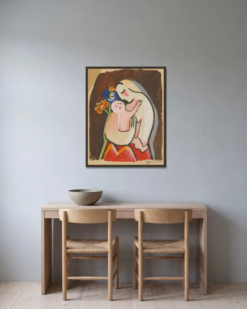 Matka von Mikuláš Galanda gerahmt an einer Wand