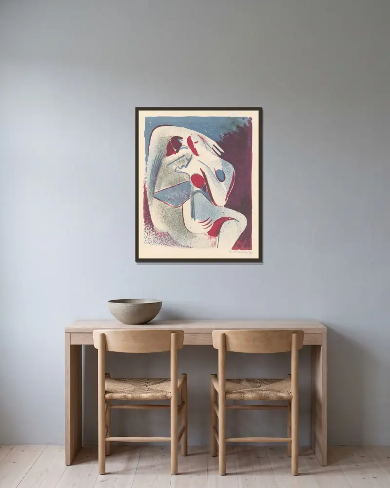 Milenci von Mikuláš Galanda gerahmt an einer Wand