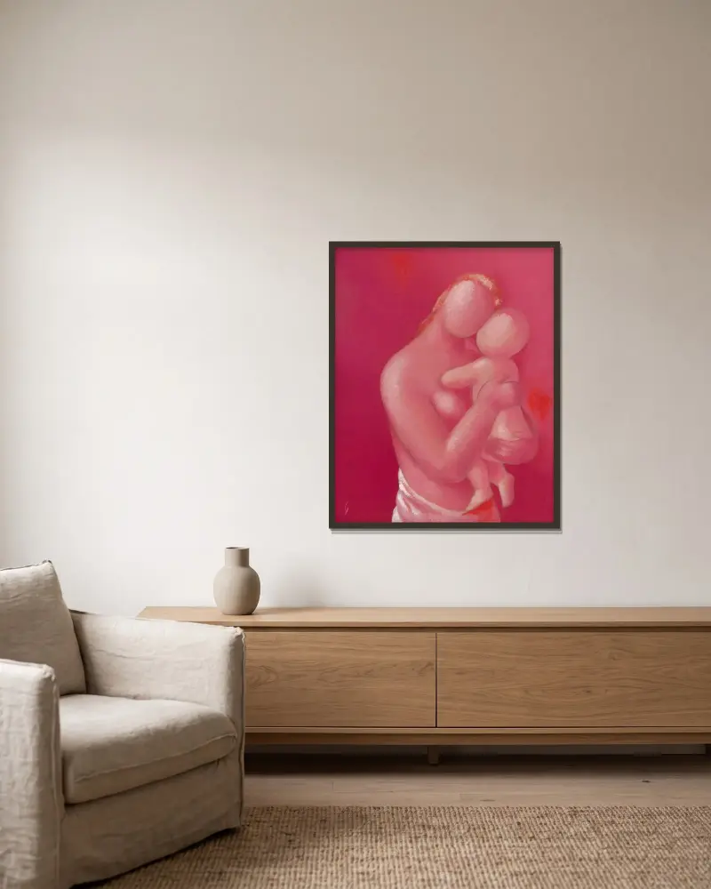 Mother von Mikuláš Galanda gerahmt an einer Wand