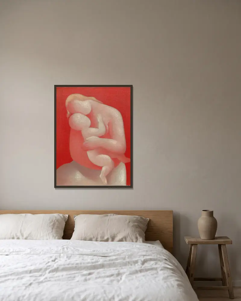 Matka (Růžová madona), Mikuláš Galanda v rámu na stěně