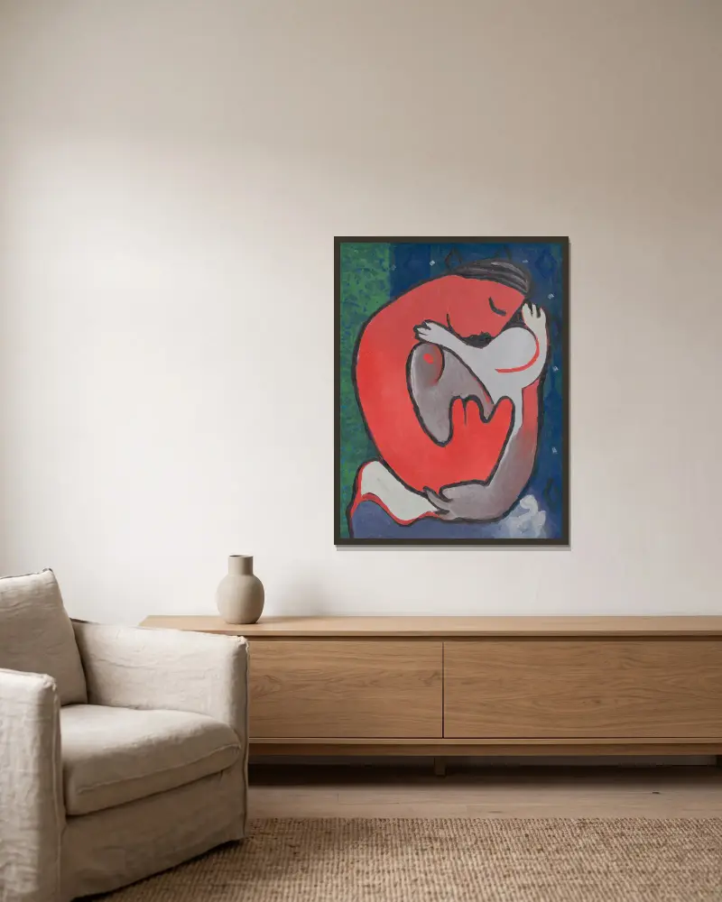 Mutters Umarmung von Mikuláš Galanda gerahmt an einer Wand