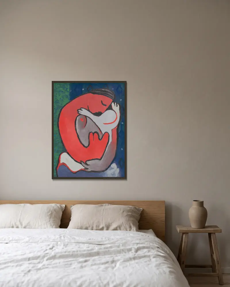 Mutters Umarmung von Mikuláš Galanda gerahmt an einer Wand