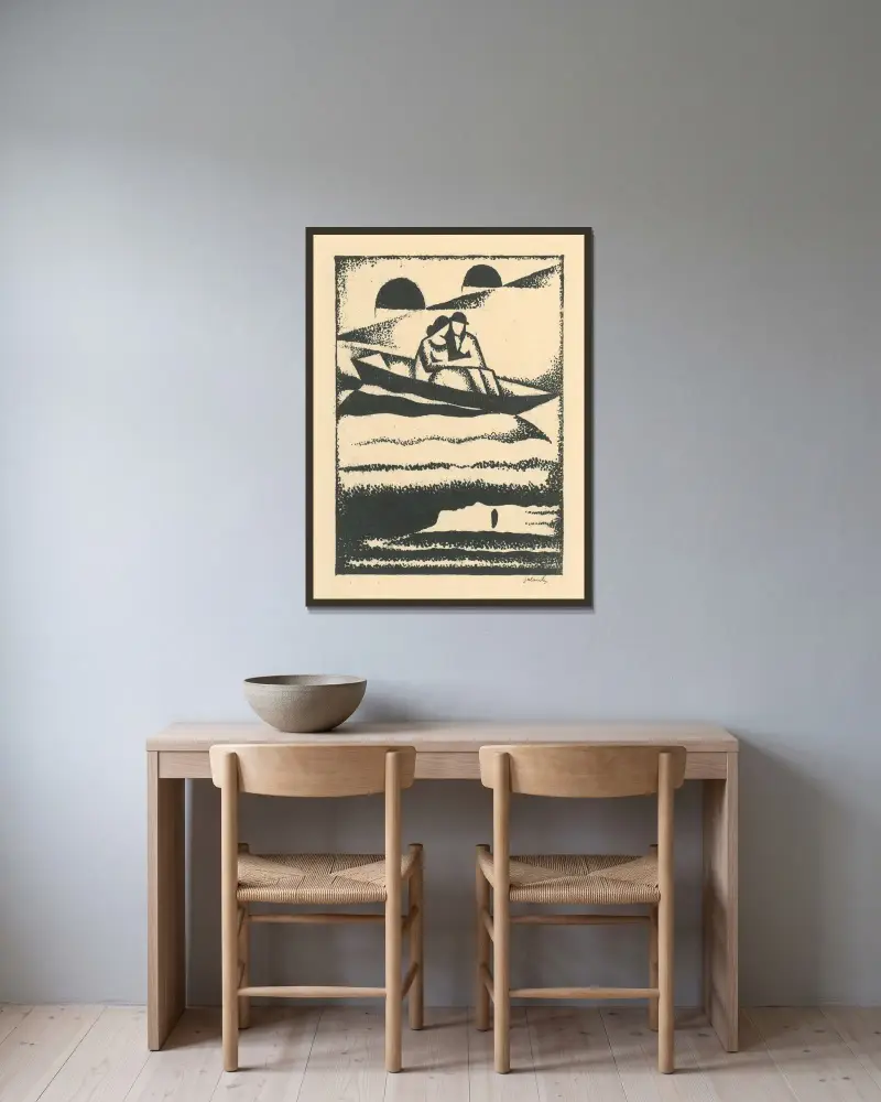 Na rieke von Mikuláš Galanda gerahmt an einer Wand