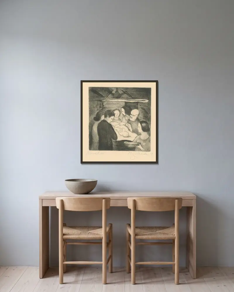 Narodil sa von Mikuláš Galanda gerahmt an einer Wand