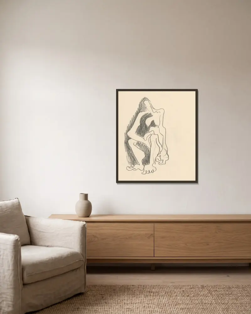 Old Age von Mikuláš Galanda gerahmt an einer Wand