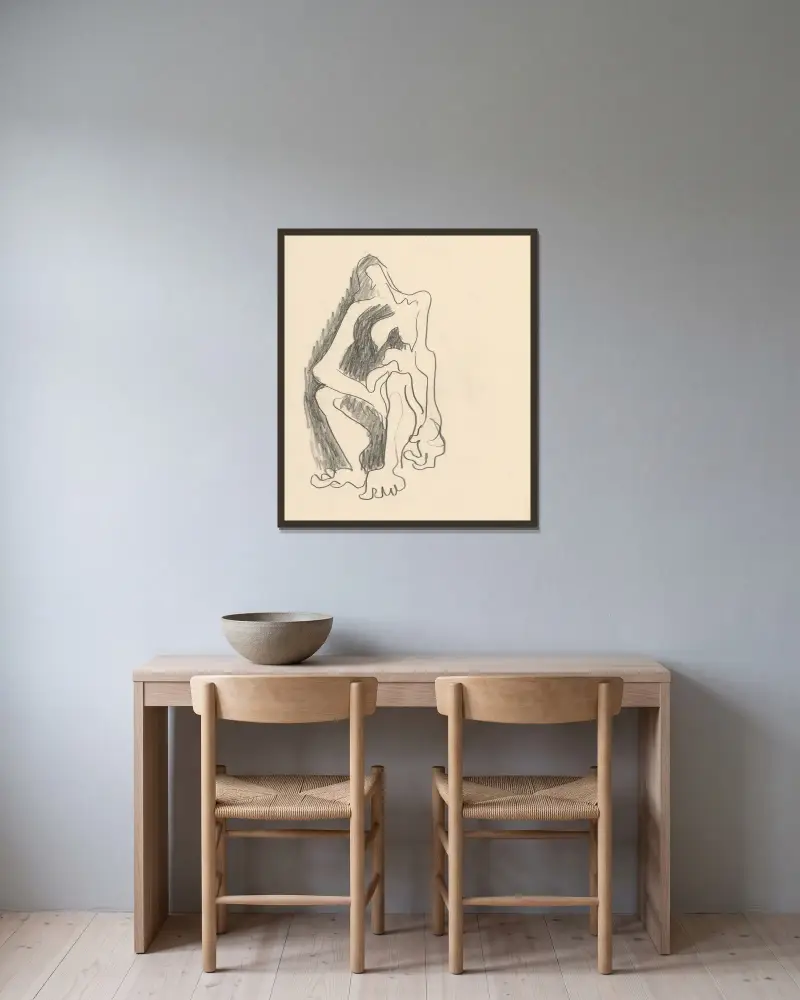Old Age von Mikuláš Galanda gerahmt an einer Wand