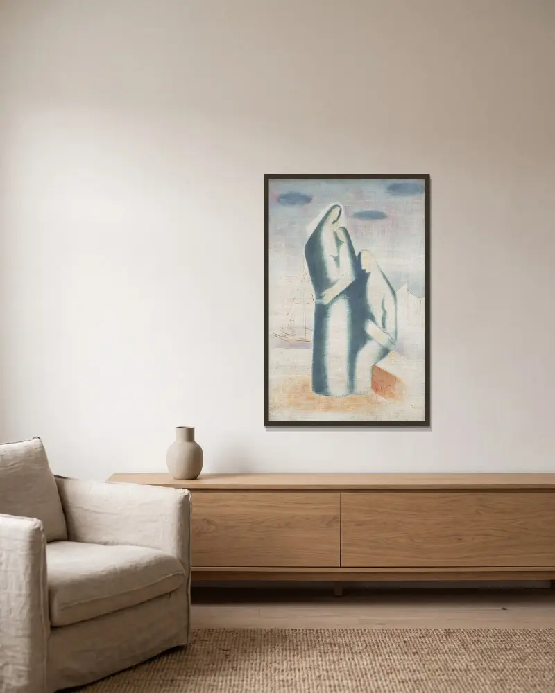 Poor Family von Mikuláš Galanda gerahmt an einer Wand