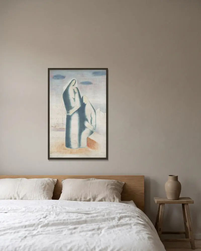 Poor Family von Mikuláš Galanda gerahmt an einer Wand