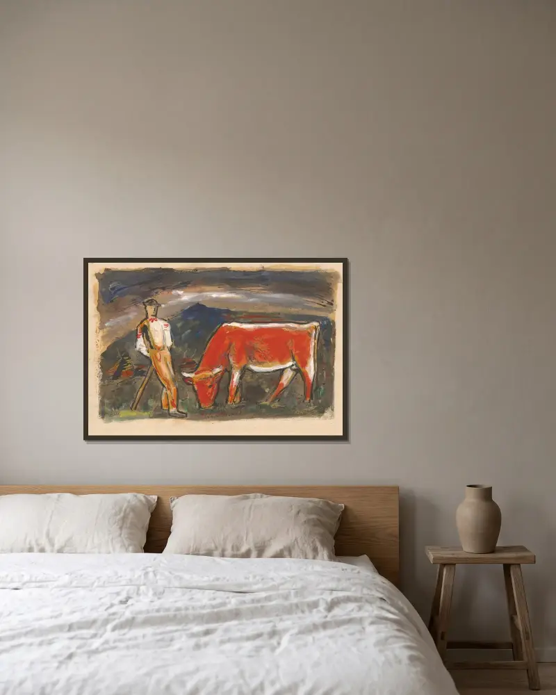 Shepherd von Mikuláš Galanda gerahmt an einer Wand