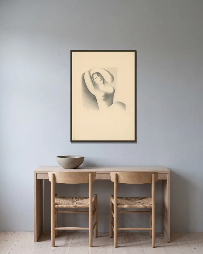 Sleeping von Mikuláš Galanda gerahmt an einer Wand