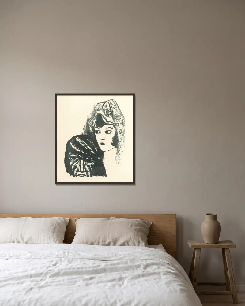 Španielsky pár von Mikuláš Galanda gerahmt an einer Wand