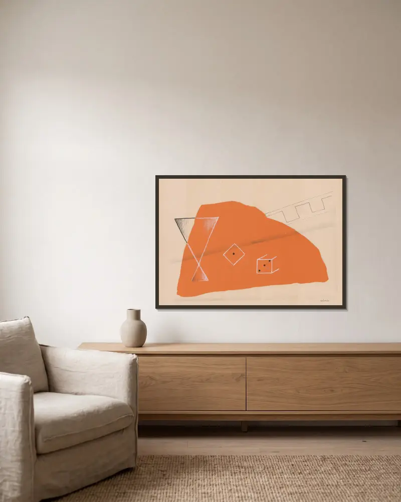 Stillleben mit einer Tasse von Mikuláš Galanda gerahmt an einer Wand