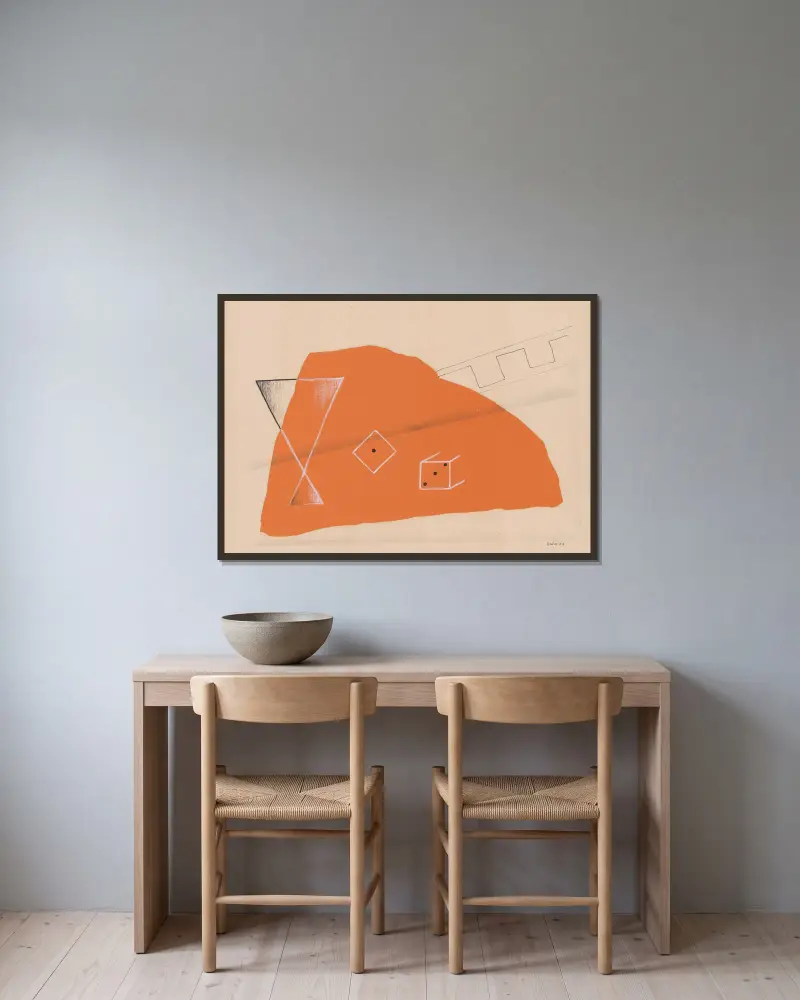 Stillleben mit einer Tasse von Mikuláš Galanda gerahmt an einer Wand