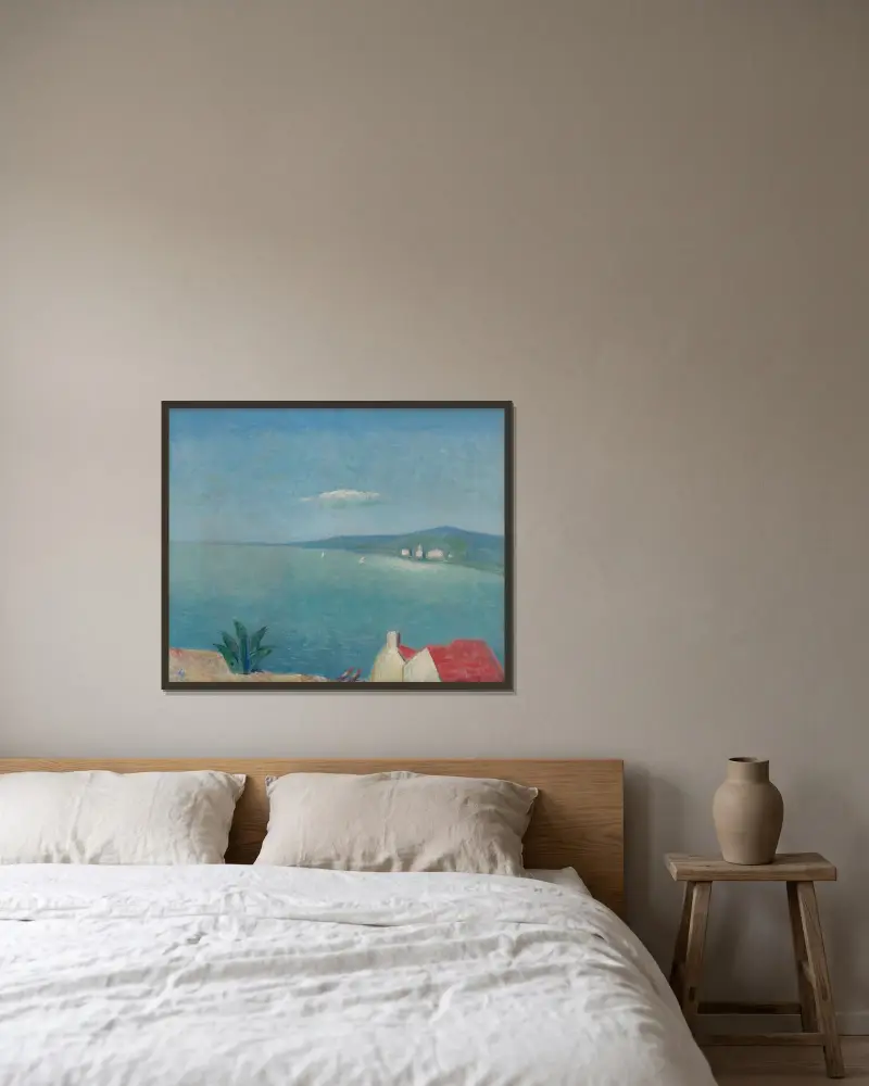 The Adriatic von Mikuláš Galanda gerahmt an einer Wand