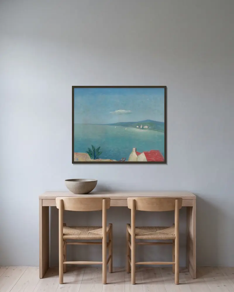 The Adriatic von Mikuláš Galanda gerahmt an einer Wand