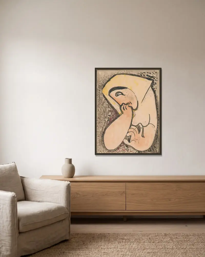 Thoughtful von Mikuláš Galanda gerahmt an einer Wand