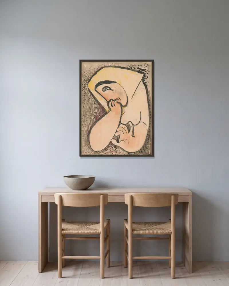 Thoughtful von Mikuláš Galanda gerahmt an einer Wand