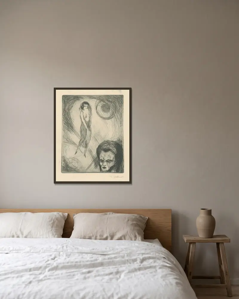 Ulica I. von Mikuláš Galanda gerahmt an einer Wand