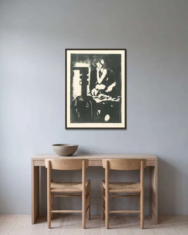 V atelieri von Mikuláš Galanda gerahmt an einer Wand