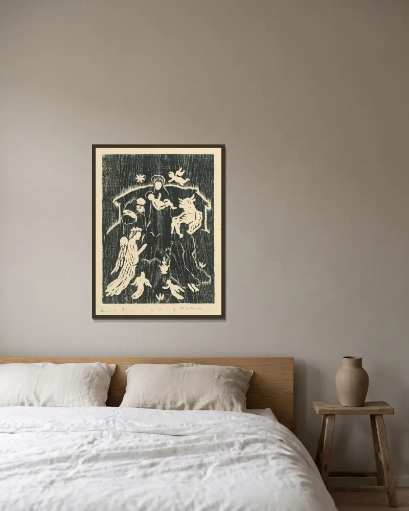 Vianoce von Mikuláš Galanda gerahmt an einer Wand