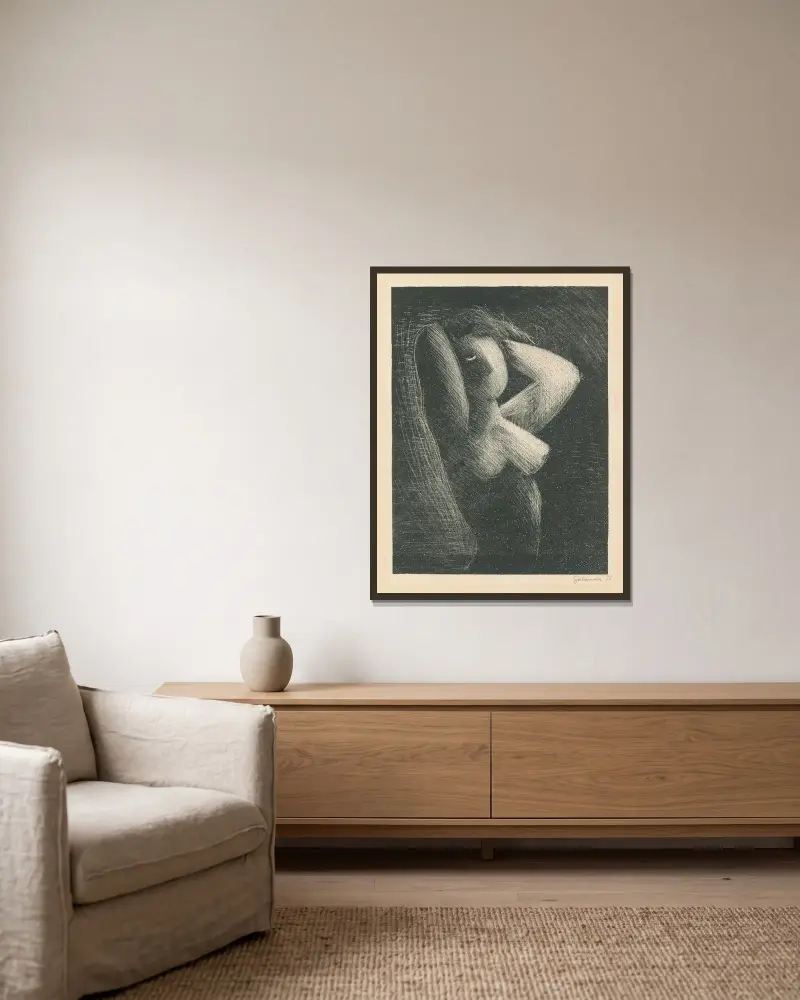 Žena von Mikuláš Galanda gerahmt an einer Wand