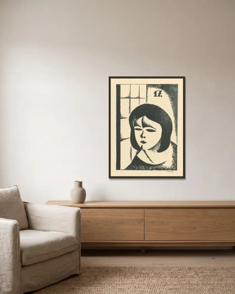 Žena von Mikuláš Galanda gerahmt an einer Wand