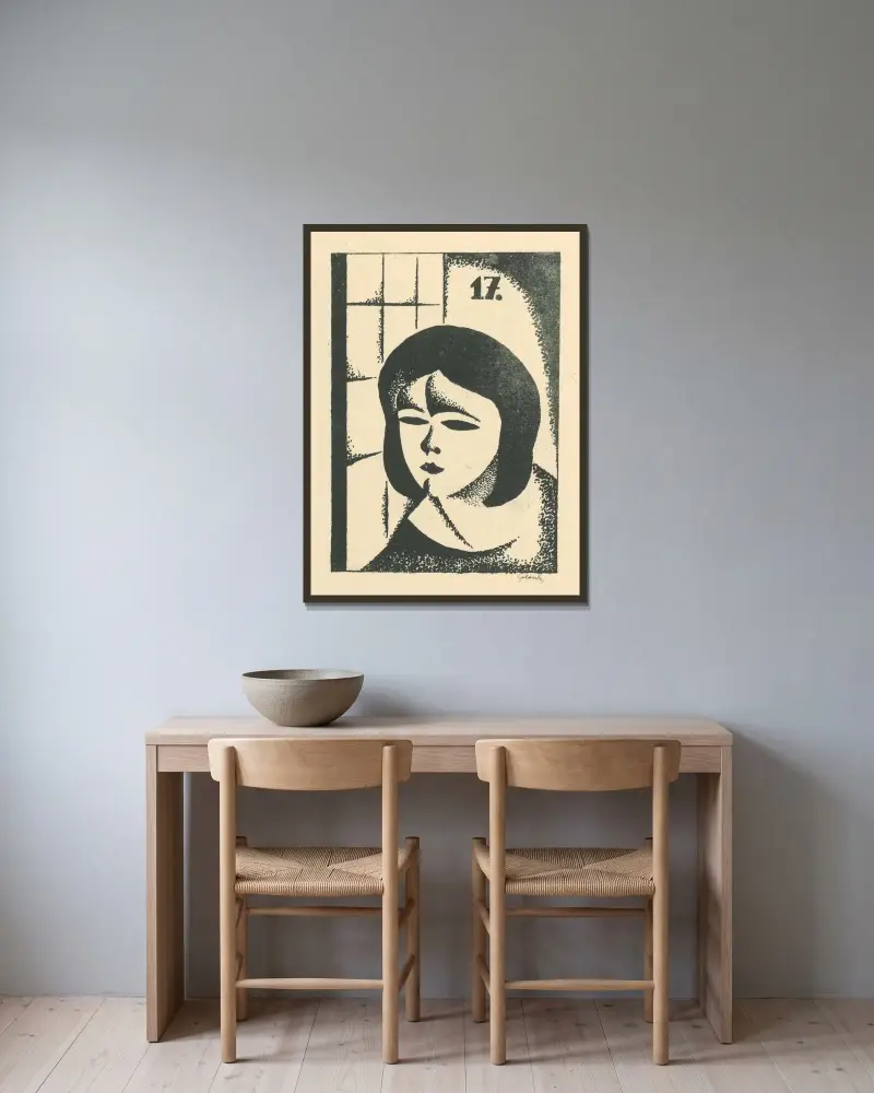 Žena von Mikuláš Galanda gerahmt an einer Wand