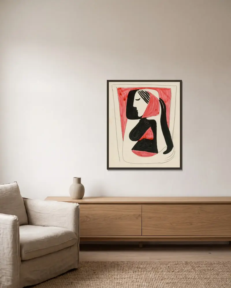 Žena von Mikuláš Galanda gerahmt an einer Wand