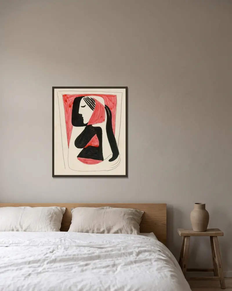 Žena von Mikuláš Galanda gerahmt an einer Wand