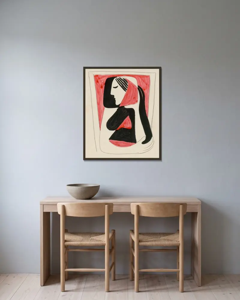 Žena von Mikuláš Galanda gerahmt an einer Wand