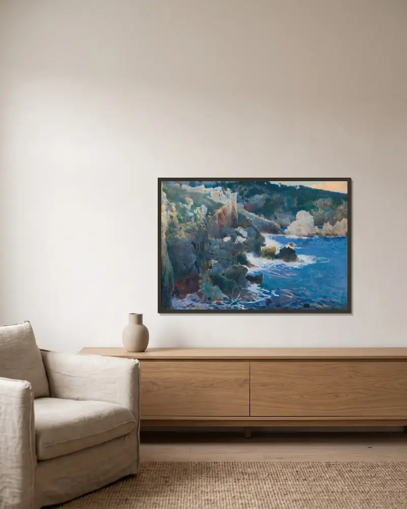 Cala Encantada (Mallorca) von Joaquin Mir Trinxet gerahmt an einer Wand