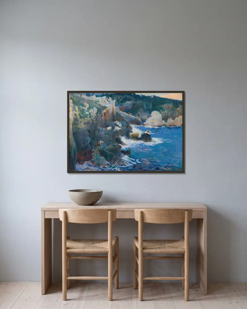 Cala Encantada (Mallorca) von Joaquin Mir Trinxet gerahmt an einer Wand