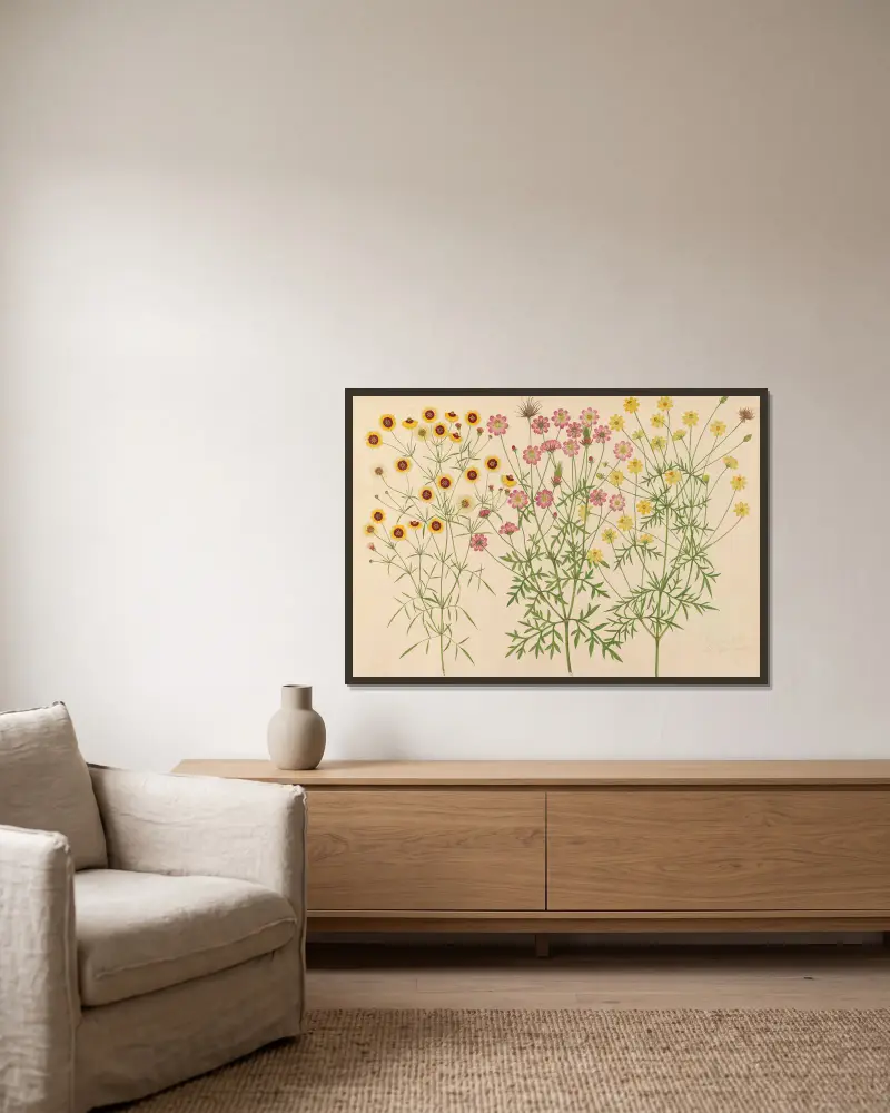 Aus unserem Garten von Miss Gough gerahmt an einer Wand
