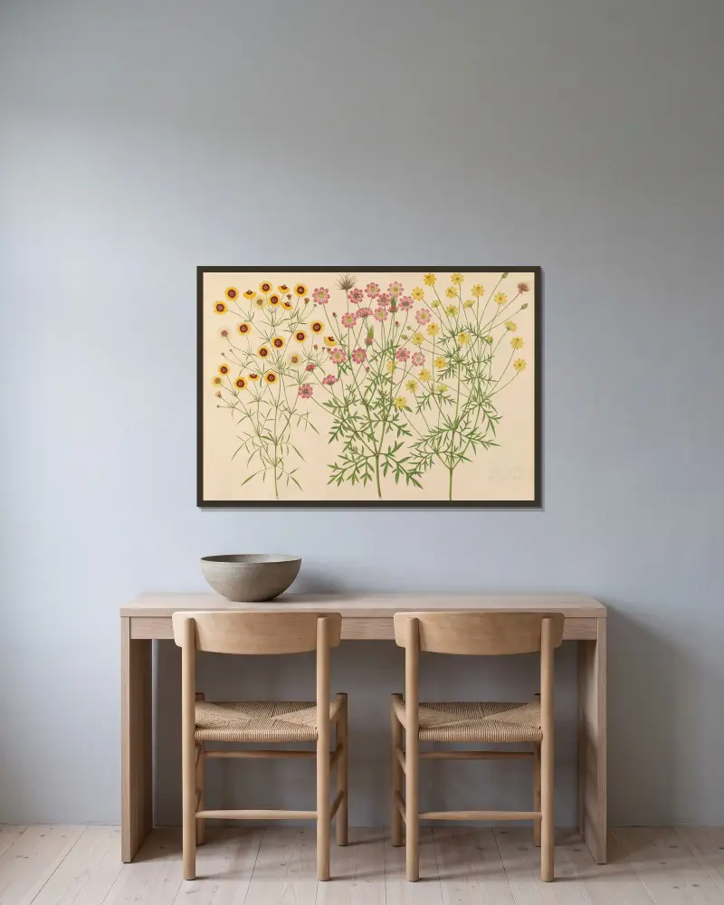 Aus unserem Garten von Miss Gough gerahmt an einer Wand