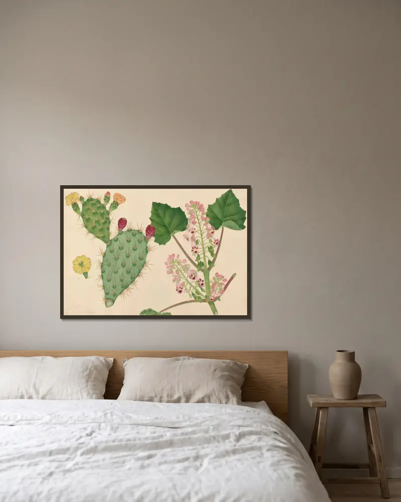 The Prickly Pear, A jungle plant av Miss Gough inramad på en vägg