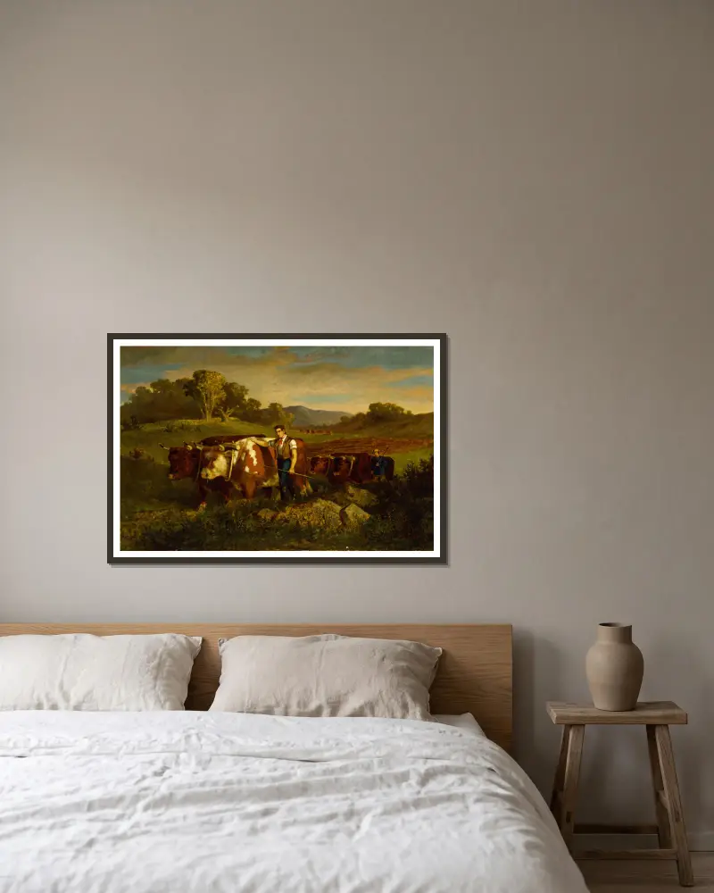 Pastýři s kravami, Edward Mitchell Bannister v rámu na stěně