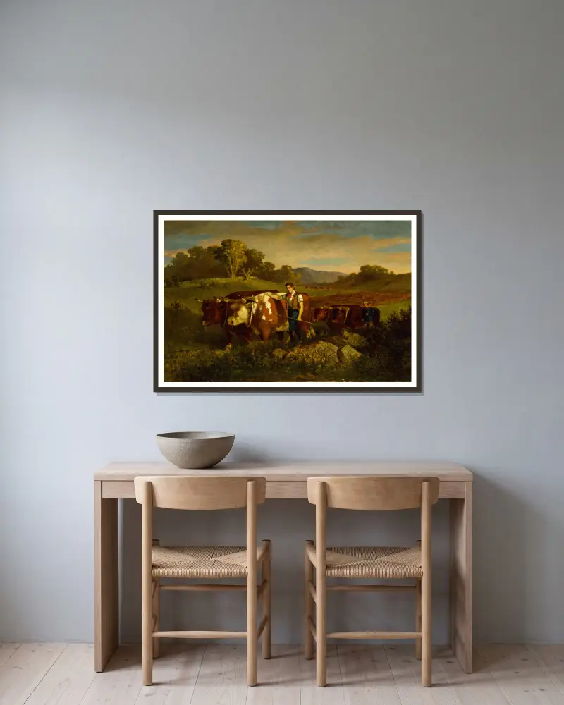 Pastýři s kravami, Edward Mitchell Bannister v rámu na stěně