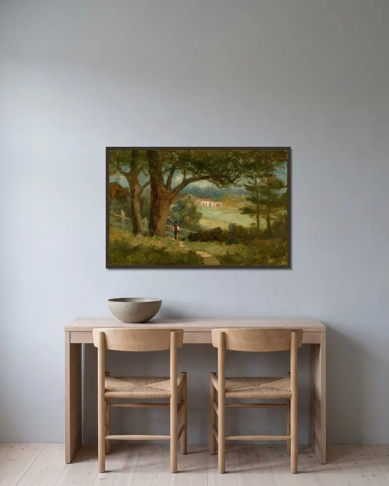 Heimwärts von Edward Mitchell Bannister gerahmt an einer Wand