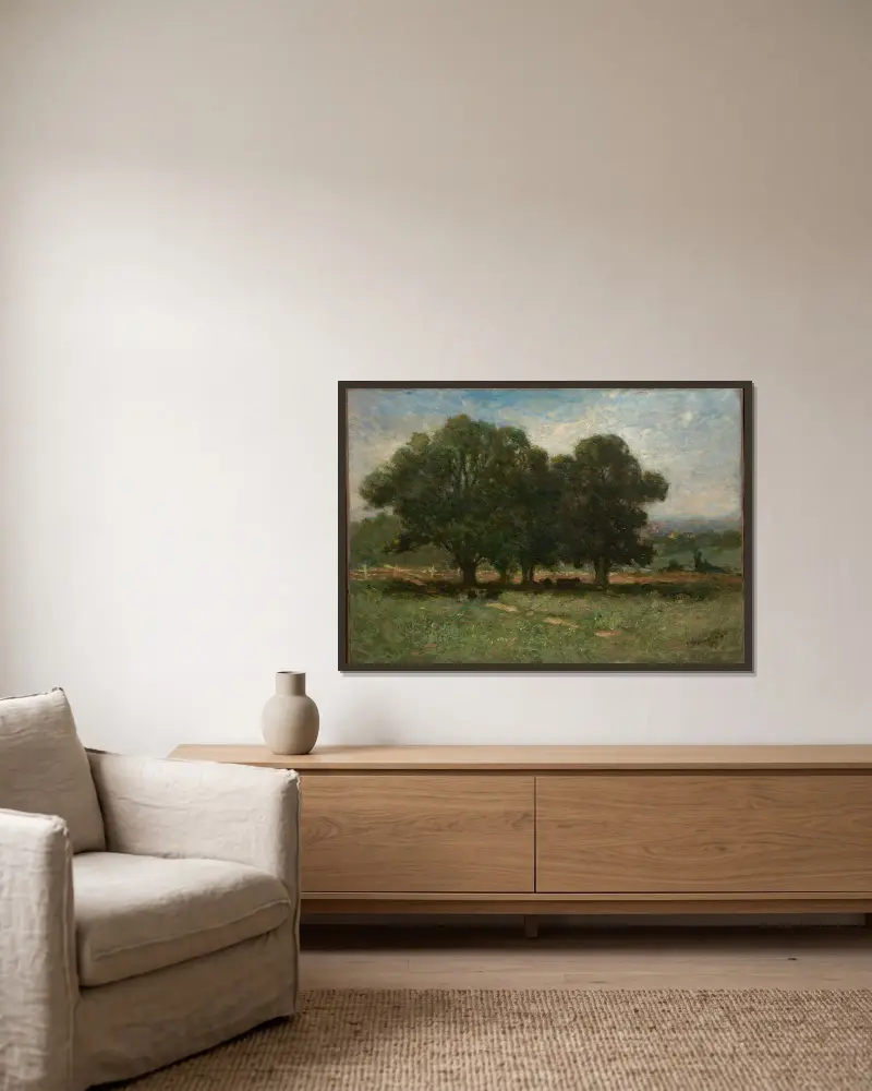 Krajina, Edward Mitchell Bannister v rámu na stěně