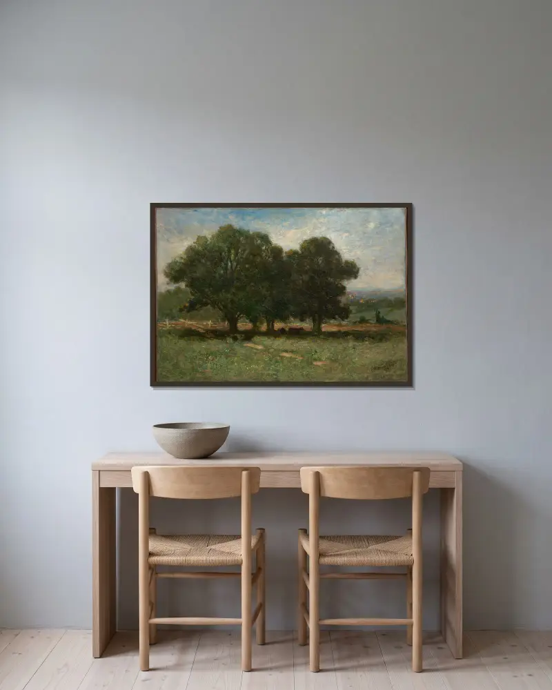 Krajina, Edward Mitchell Bannister v rámu na stěně