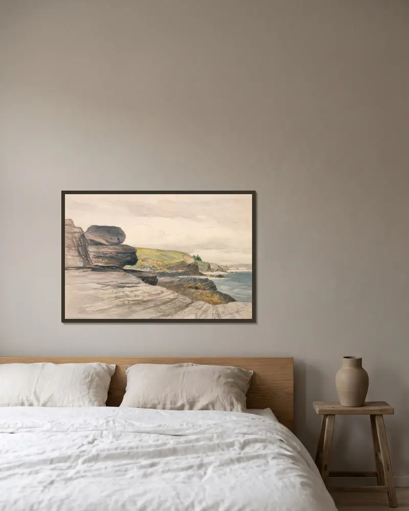 Výjev z Newportu, Edward Mitchell Bannister v rámu na stěně