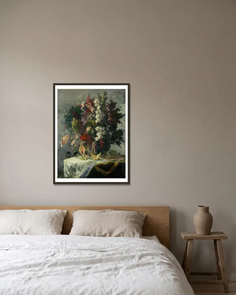 Bez názvu (květinové zátiší), – Nr. 1, Edward Mitchell Bannister v rámu na stěně