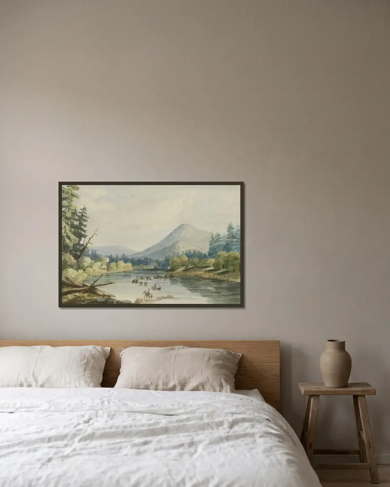 Überquerung des Bitterroot von John Mix Stanley gerahmt an einer Wand