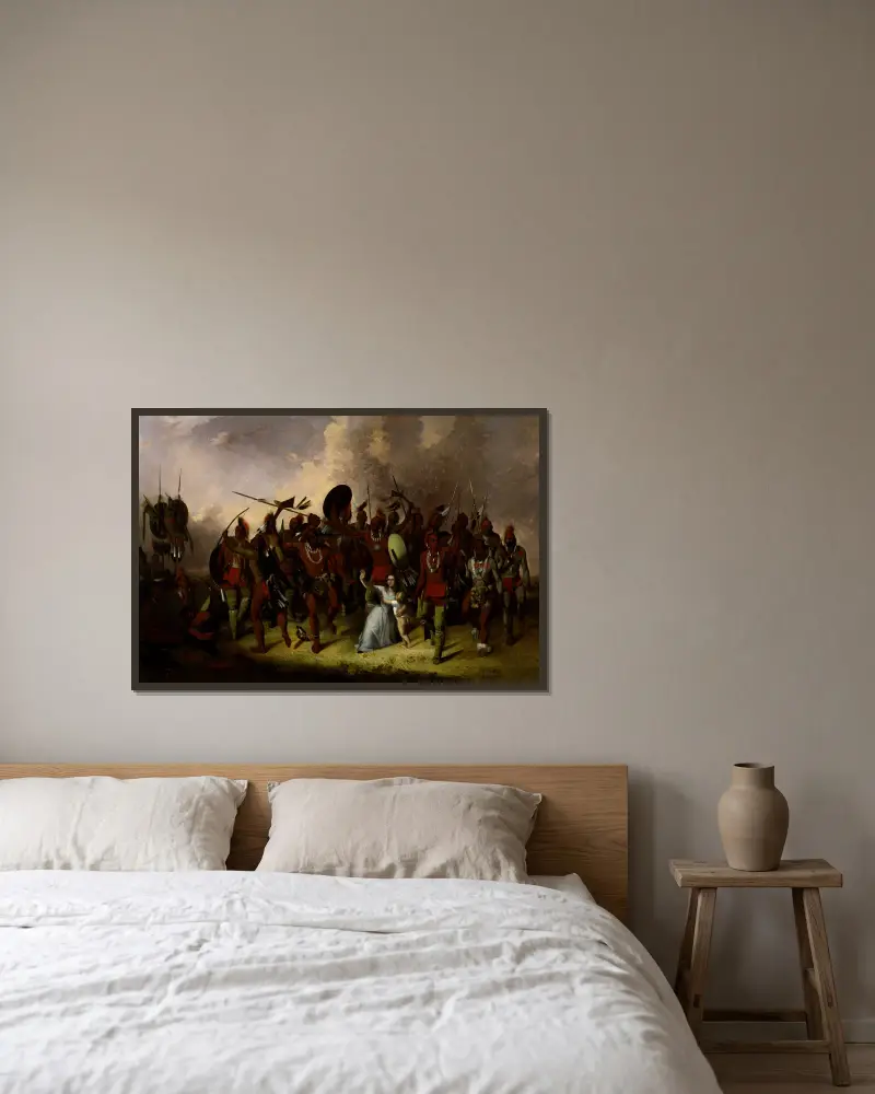 Osage Scalp Dance von John Mix Stanley gerahmt an einer Wand