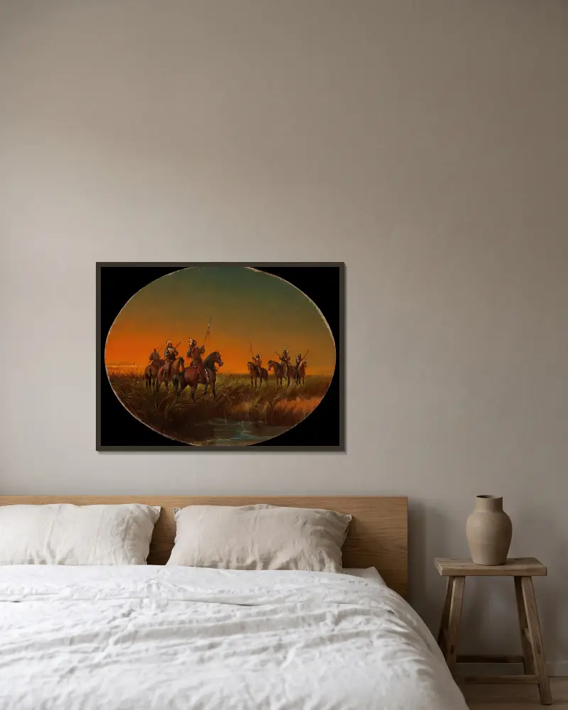 Die Herausforderung von John Mix Stanley gerahmt an einer Wand