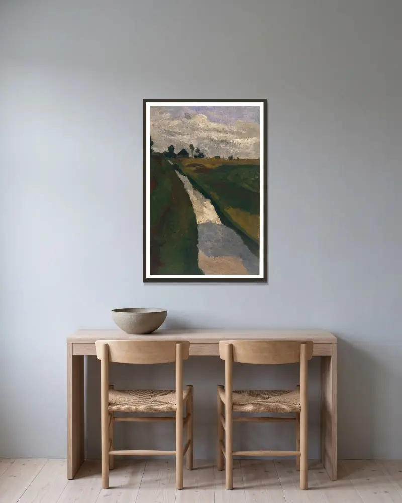 Rašeliništní kanál, Paula Modersohn-Becker v rámu na stěně