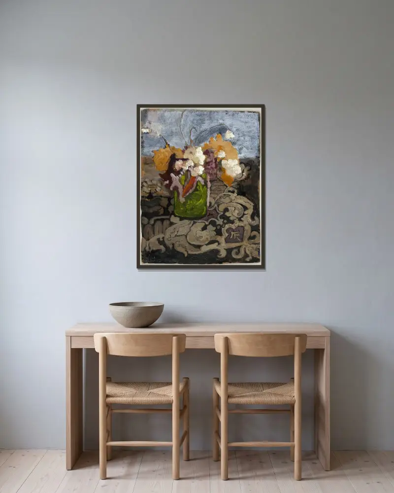 Martwa natura z zielonym wazonem, Paula Modersohn-Becker w ramie na ścianie